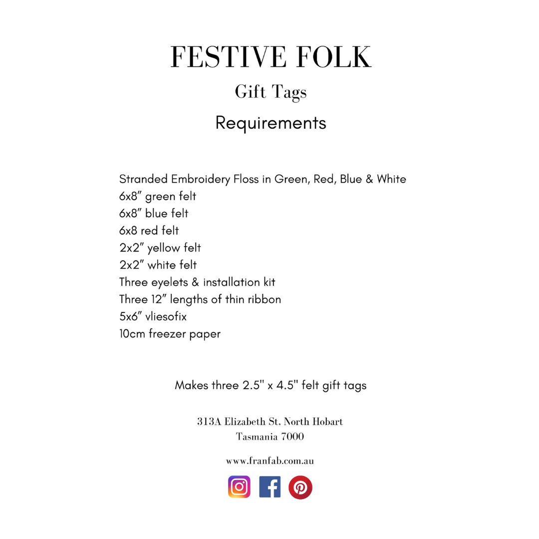 Festive Folk Gift Tags Kit