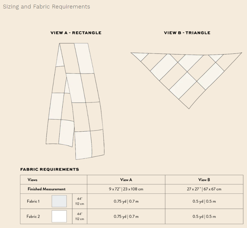 Butter + Sugar Quilt Scarf Bundle PDF Sewing Patterns