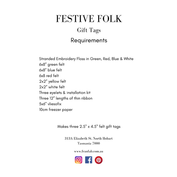 Festive Folk Gift Tags Kit