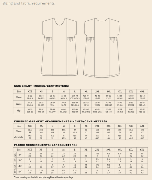 Collage Gathered Dress PDF Sewing Pattern