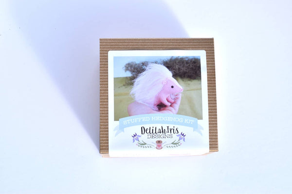 Pink Hedgehog DIY Stuffed Animal Sewing Kit